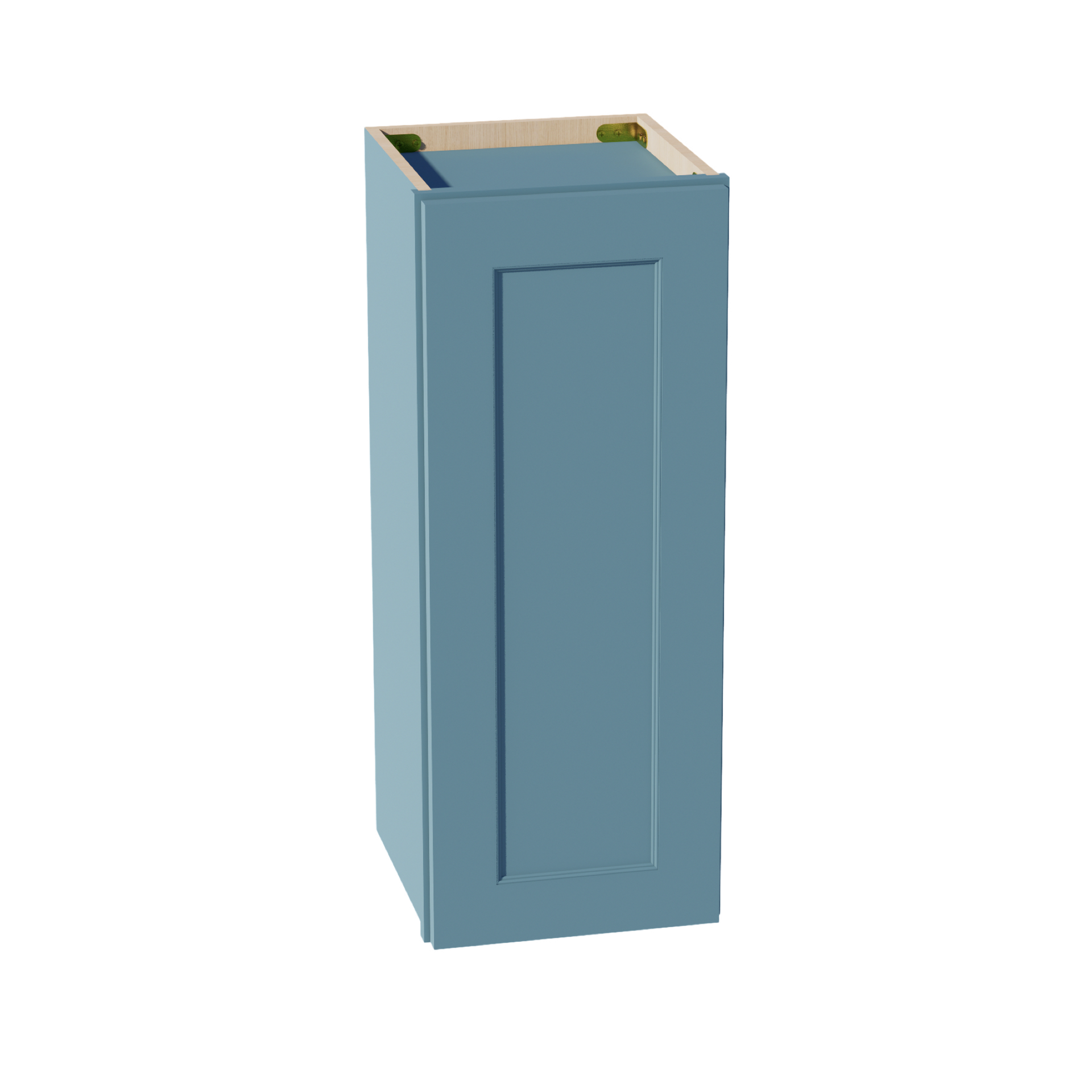 W1230-SG  Wall Cabinet 1 Door & 2 Shelves - Shaker Style - Green   12"W x 30"H x 12"D