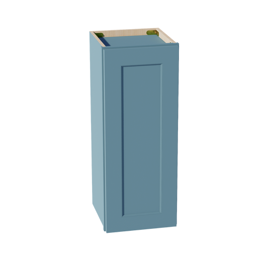W1230-SG  Wall Cabinet 1 Door & 2 Shelves - Shaker Style - Green   12"W x 30"H x 12"D
