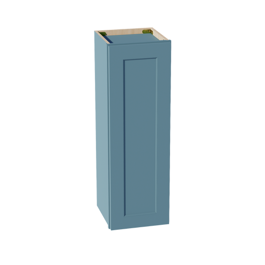 W1236-SG  Wall Cabinet 1 Door & 2 Shelves - Shaker Style - Green   12"W x 36"H x 12"D