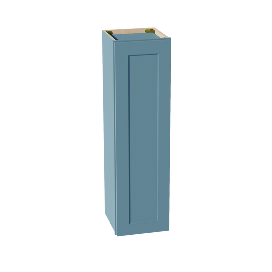 W1242-SG  Wall Cabinet 1 Door & 2 Shelves - Shaker Style - Green   12"W x 42"H x 12"D