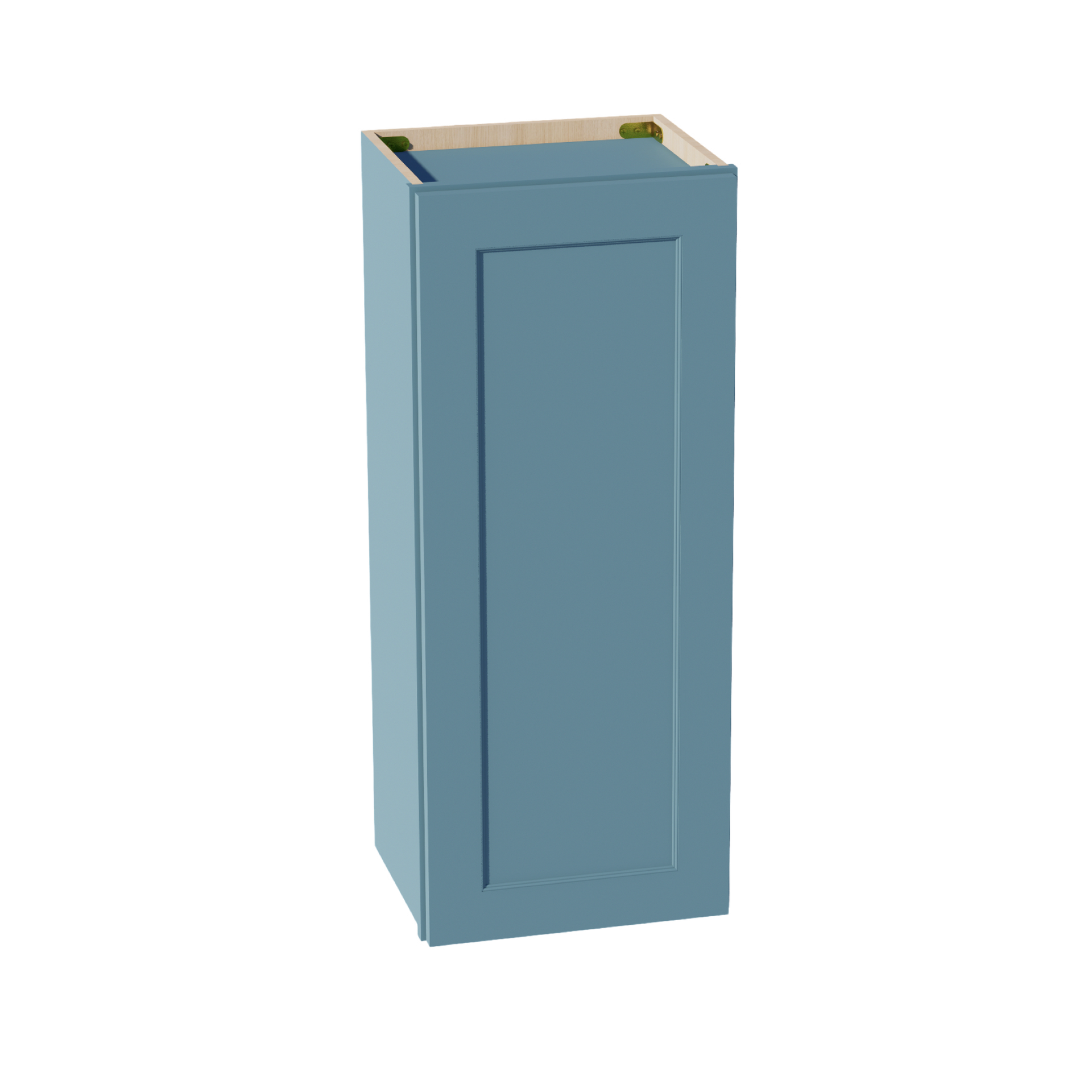 W1536-SG  Wall Cabinet 1 Door & 2 Shelves - Shaker Style - Green   15"W x 36"H x 12"D