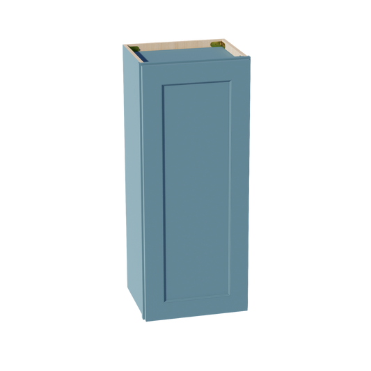 W1536-SG  Wall Cabinet 1 Door & 2 Shelves - Shaker Style - Green   15"W x 36"H x 12"D