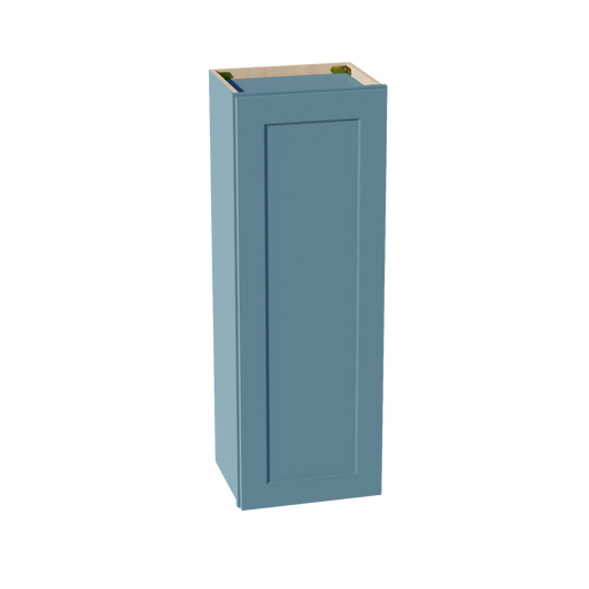 W1542-SG  Wall Cabinet 1 Door & 2 Shelves - Shaker Style - Green   15"W x 42"H x 12"D