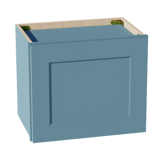 W1815-SG  Wall Cabinet 1 Door & 2 Shelves - Shaker Style - Green   18"W x 15"H x 12"D