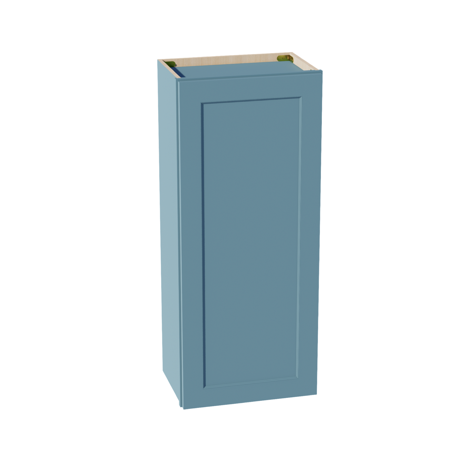 W1842-SG  Wall Cabinet 1 Door & 2 Shelves - Shaker Style - Green   18"W x 42"H x 12"D