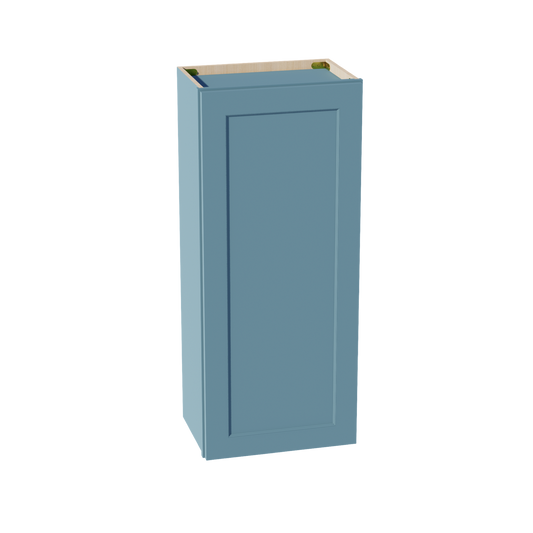 W1842-SG  Wall Cabinet 1 Door & 2 Shelves - Shaker Style - Green   18"W x 42"H x 12"D