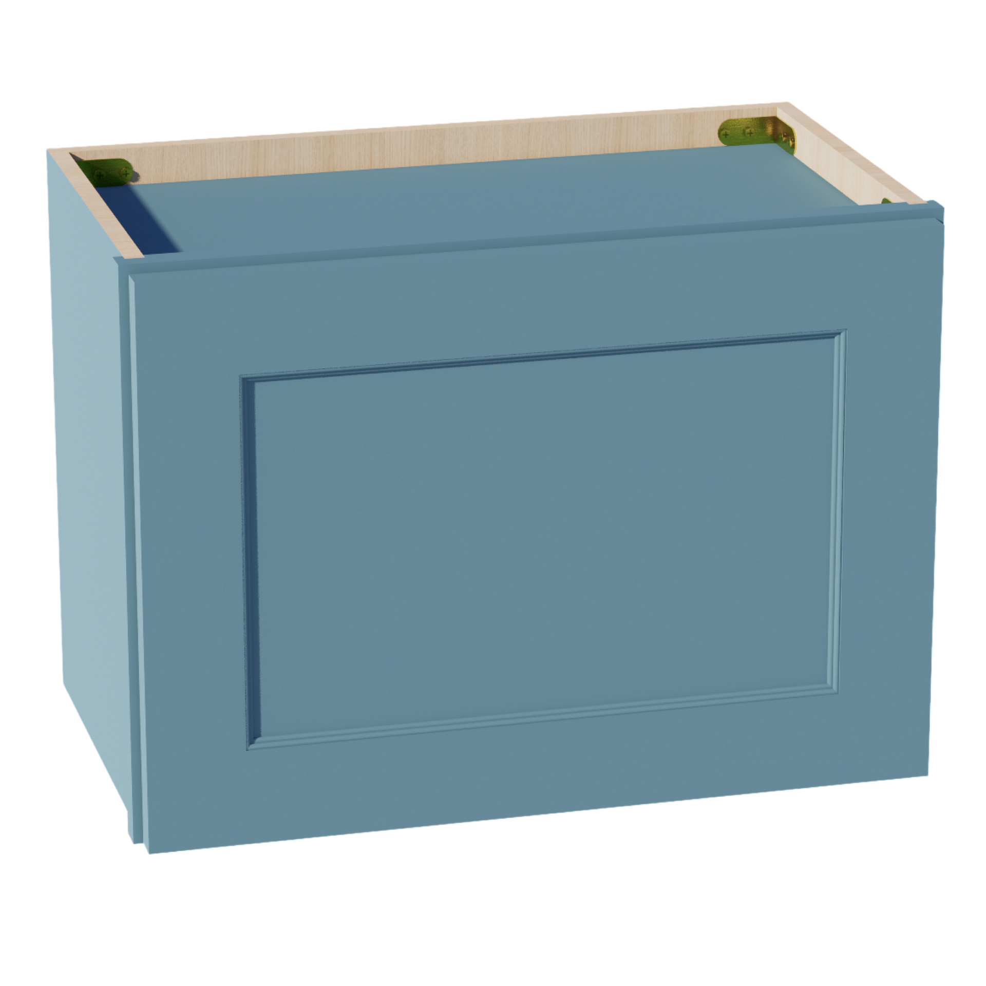 W2115-SG  Wall Cabinet 1 Door & 2 Shelves - Shaker Style - Green   21"W x 15"H x 12"D