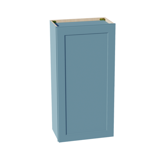 W2142-SG  Wall Cabinet 1 Door & 2 Shelves - Shaker Style - Green   21"W x 42"H x 12"D