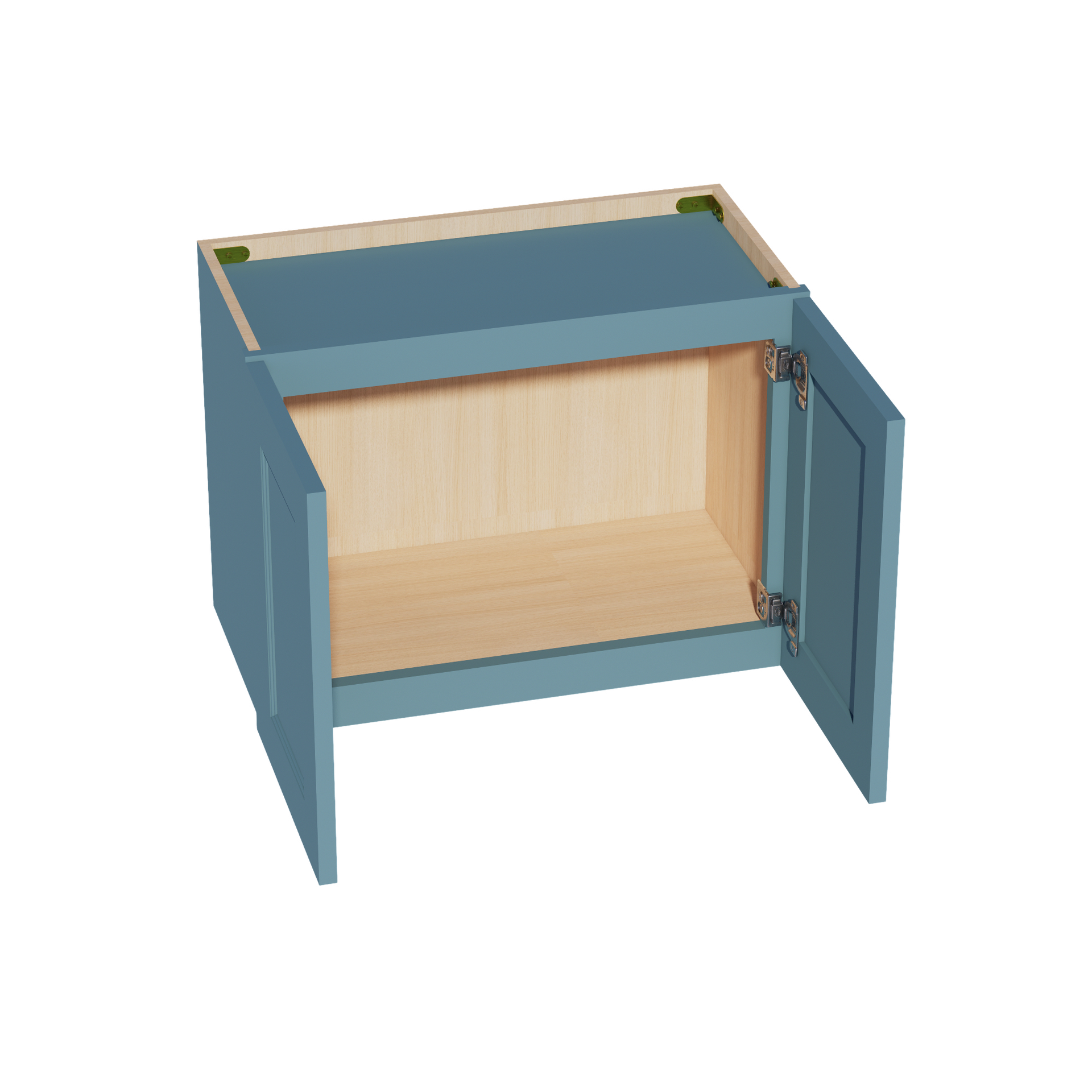 W2418-SG  Wall Cabinet 2 Doors & 2 Shelves - Shaker Style - Green   24"W x 18"H x 12"