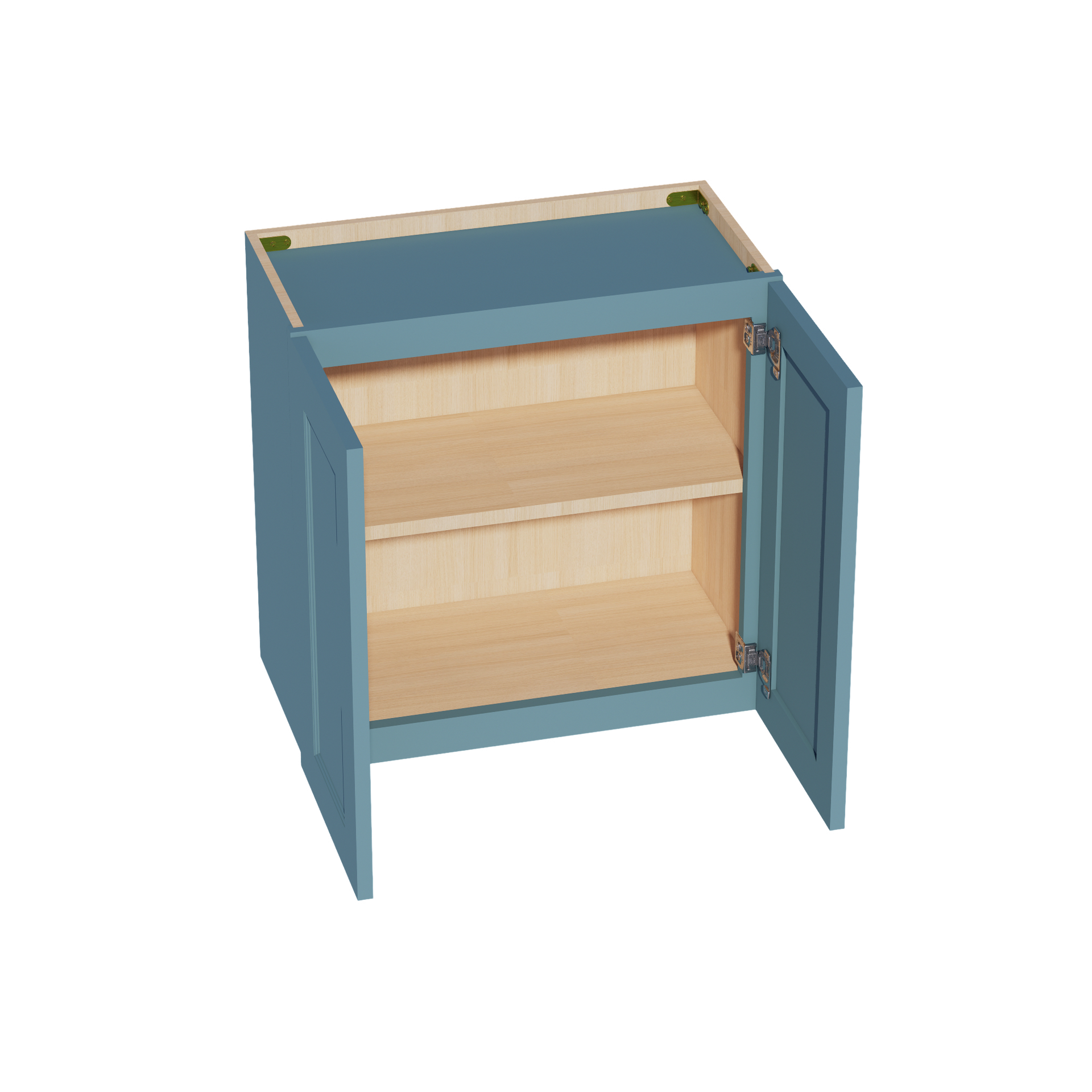 W2424-SG  Wall Cabinet 2 Doors & 2 Shelves - Shaker Style - Green   24"W x 24"H x 12"