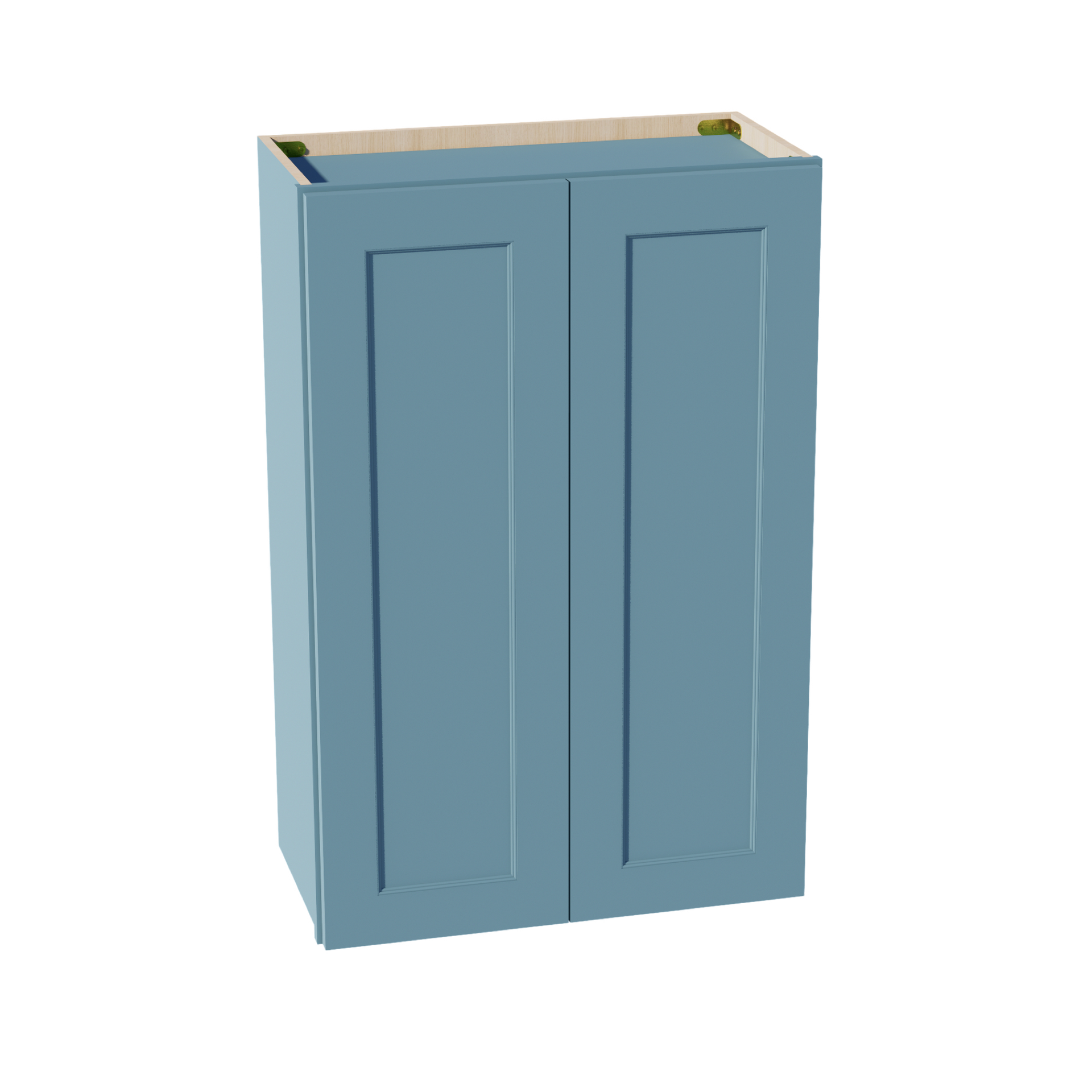 W2436-SG  Wall Cabinet 2 Doors & 2 Shelves - Shaker Style - Green   24"W x 36"H x 12"D