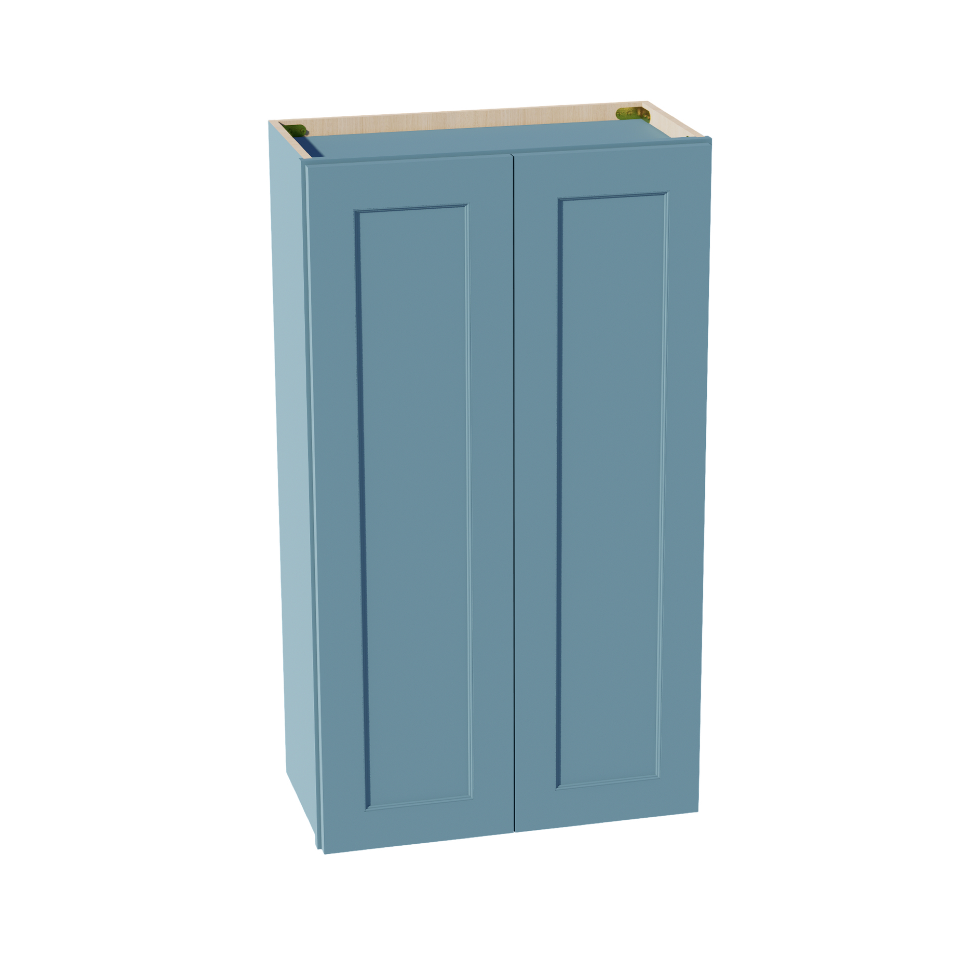 W2442-SG  Wall Cabinet 2 Doors & 2 Shelves - Shaker Style - Green   24"W x 42"H x 12"D