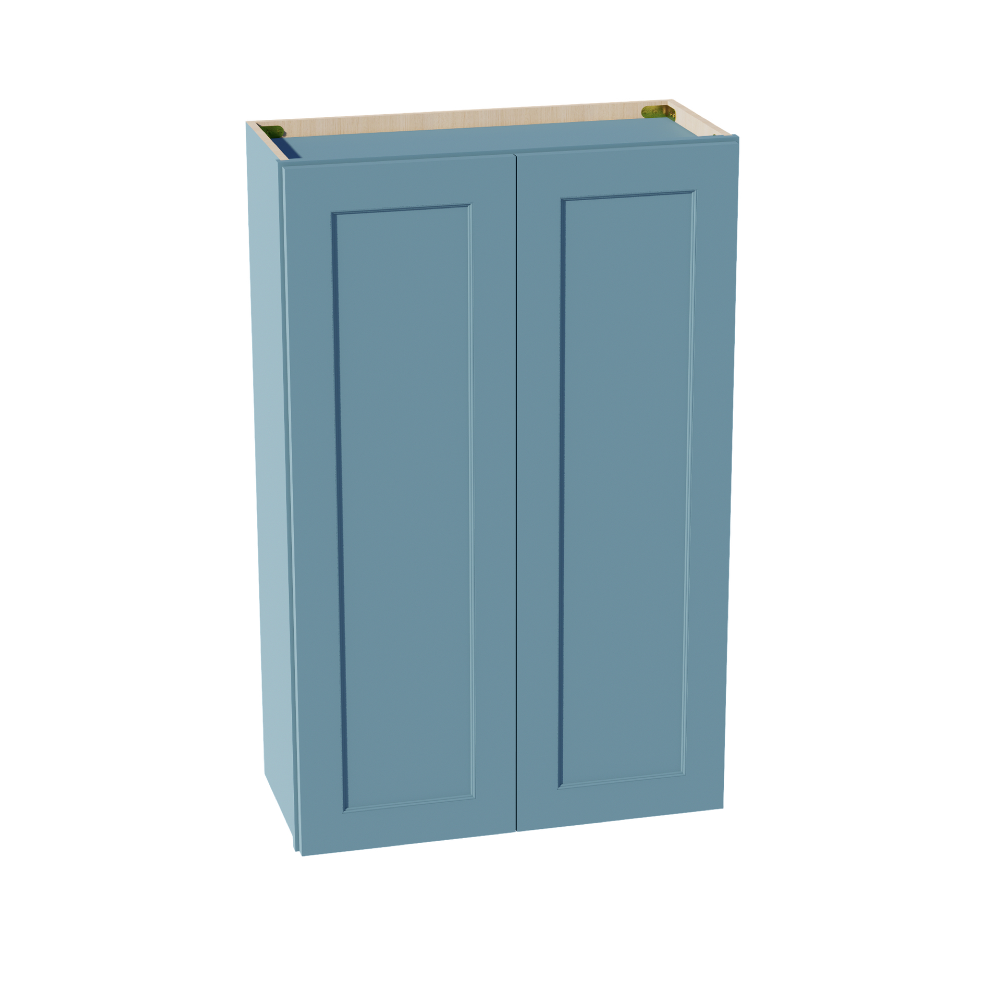 W2742-SG  Wall Cabinet 2 Doors & 2 Shelves - Shaker Style - Green   27"W x 42"H x 12"D