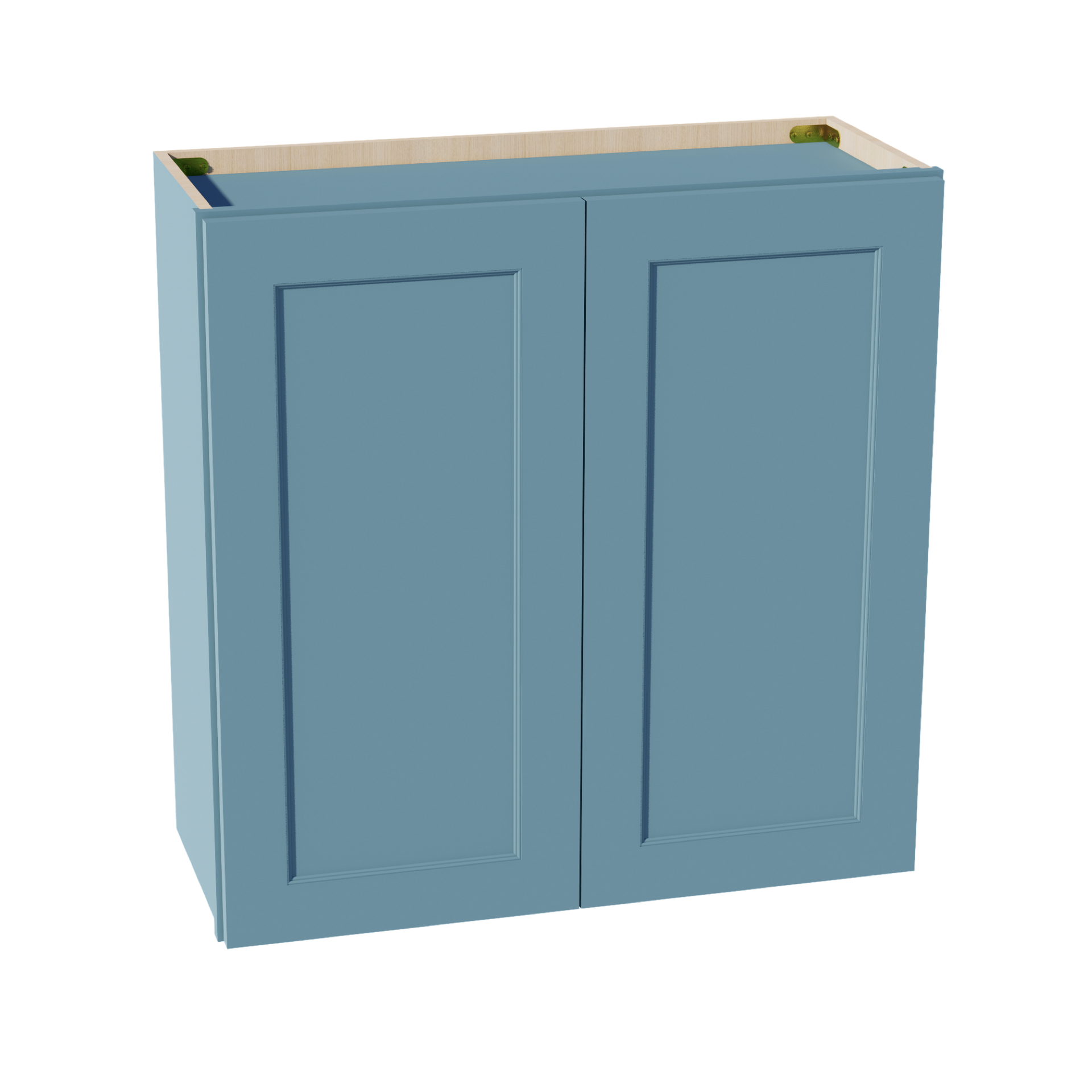 W3030-SG  Wall Cabinet 2 Doors & 2 Shelves - Shaker Style - Green   30"W x 30"H x 12"D