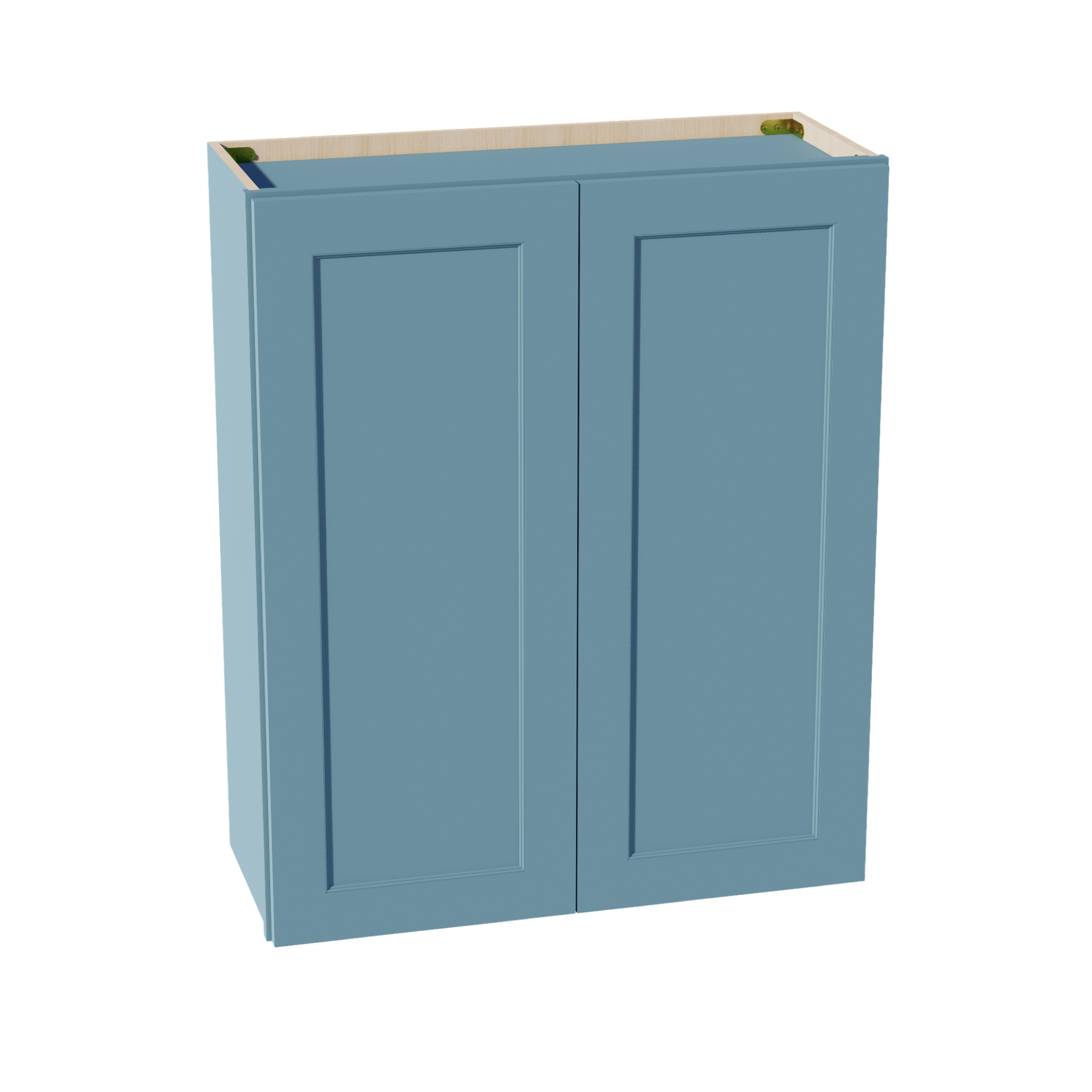 W3036-SG  Wall Cabinet 2 Doors & 2 Shelves - Shaker Style - Green   30"W x 36"H x 12"D