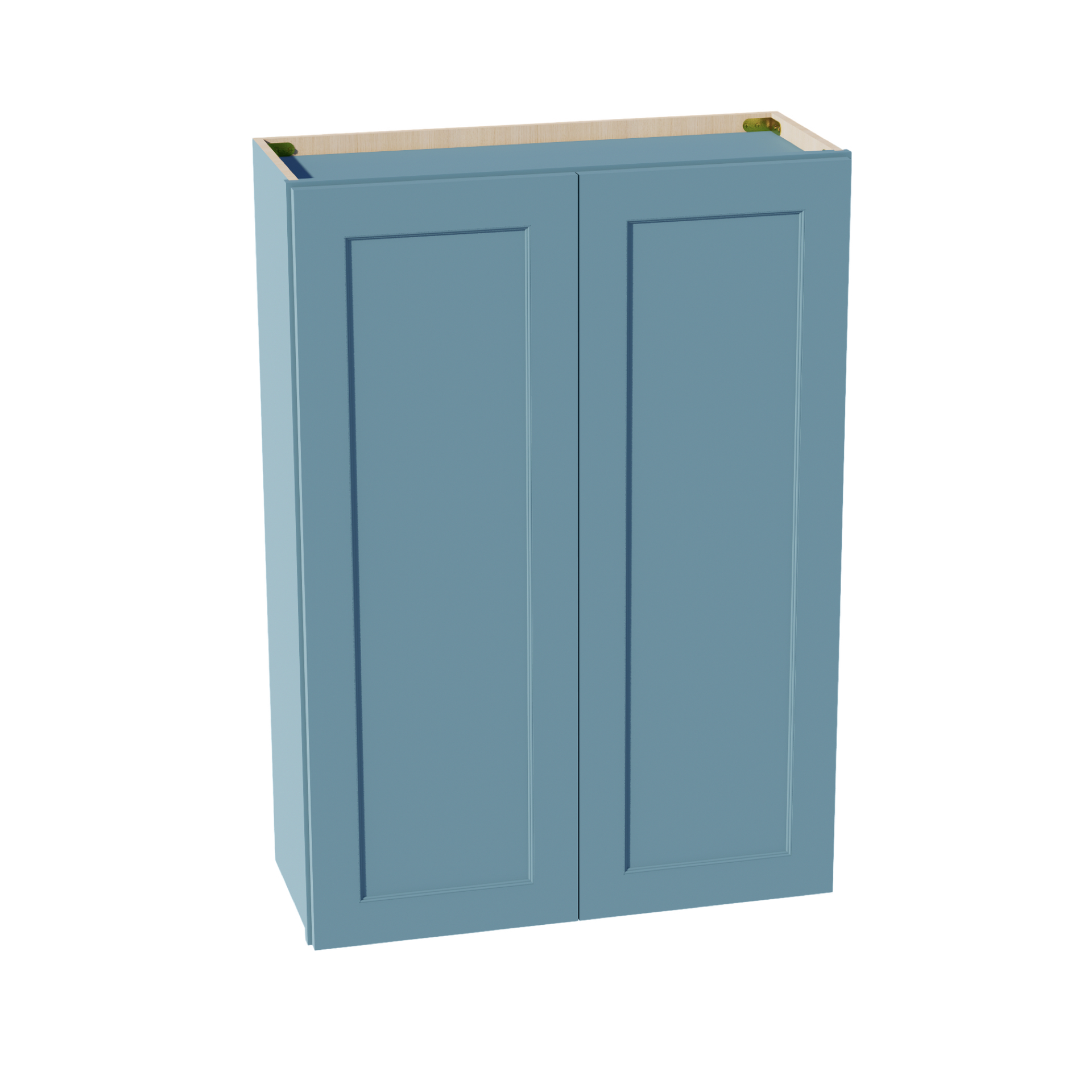 W3042-SG  Wall Cabinet 2 Doors & 2 Shelves - Shaker Style - Green   30"W x 42"H x 12"D