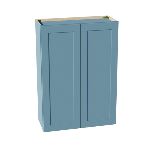 W3042-SG  Wall Cabinet 2 Doors & 2 Shelves - Shaker Style - Green   30"W x 42"H x 12"D