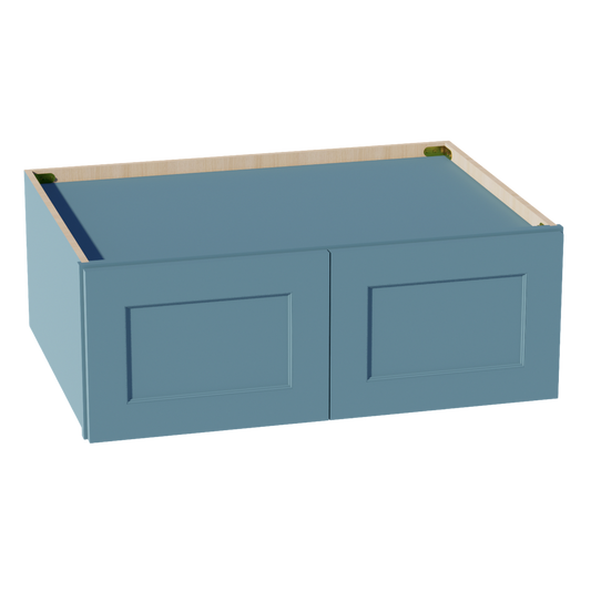 W331224-SG  Wall Cabinet 2 Doors & 2 Shelves - Shaker Style - Green   33"W x 12"H x 24"D