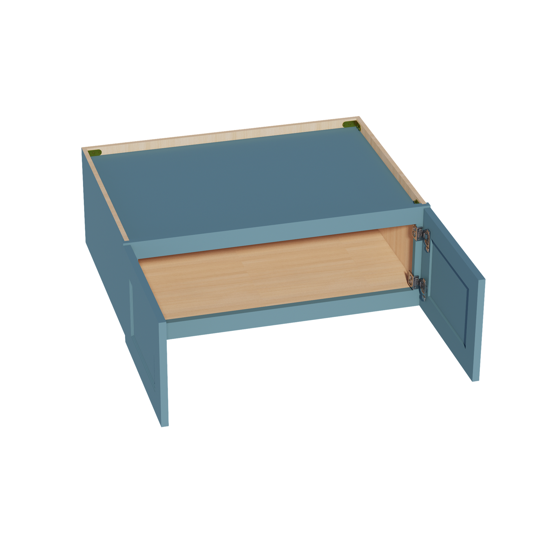 W331224-SG  Wall Cabinet 2 Doors & 2 Shelves - Shaker Style - Green   33"W x 12"H x 24"D