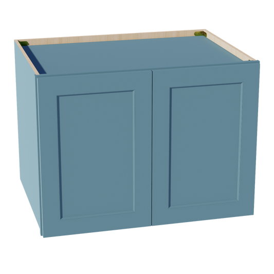 W332424-SG  Wall Cabinet 2 Doors & 2 Shelves - Shaker Style - Green   33"W x 24"H x 24"D