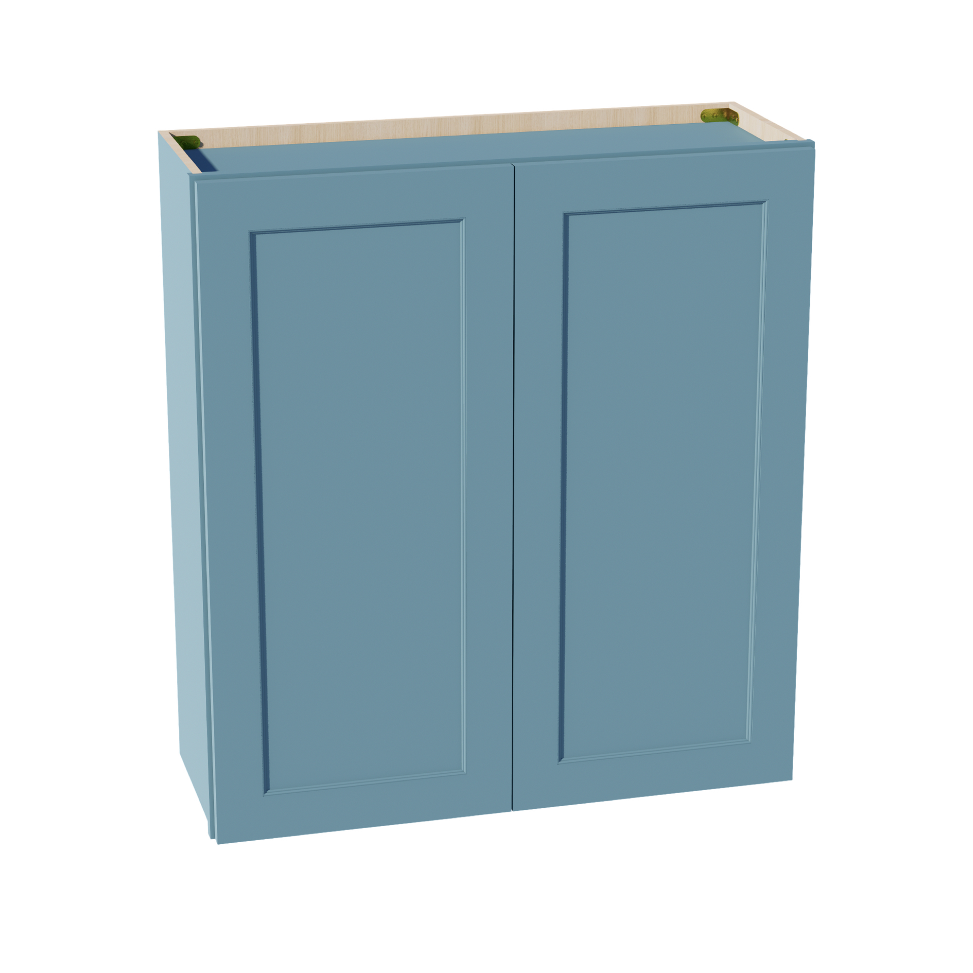 W3336-SG  Wall Cabinet 2 Doors & 2 Shelves - Shaker Style - Green   33"W x 36"H x 12"D