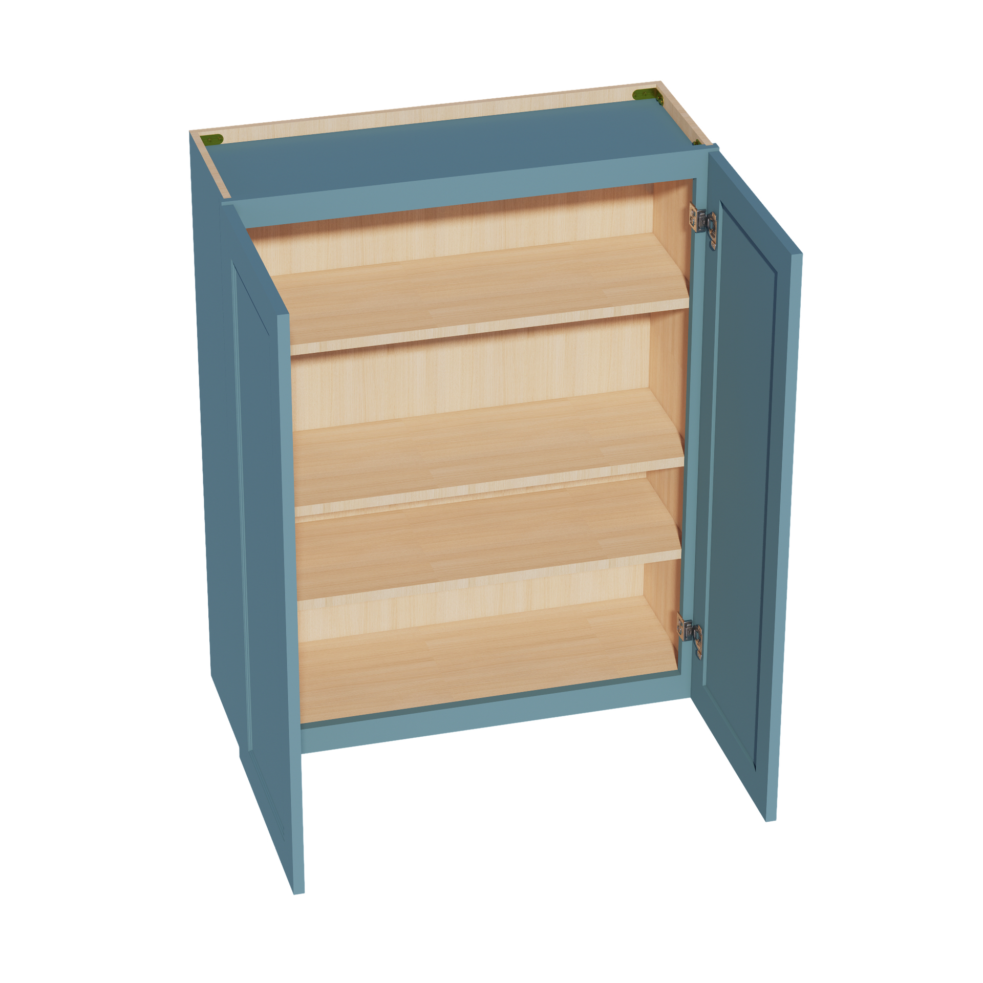 W3342-SG  Wall Cabinet 2 Doors & 2 Shelves - Shaker Style - Green   33"W x 42"H x 12"D