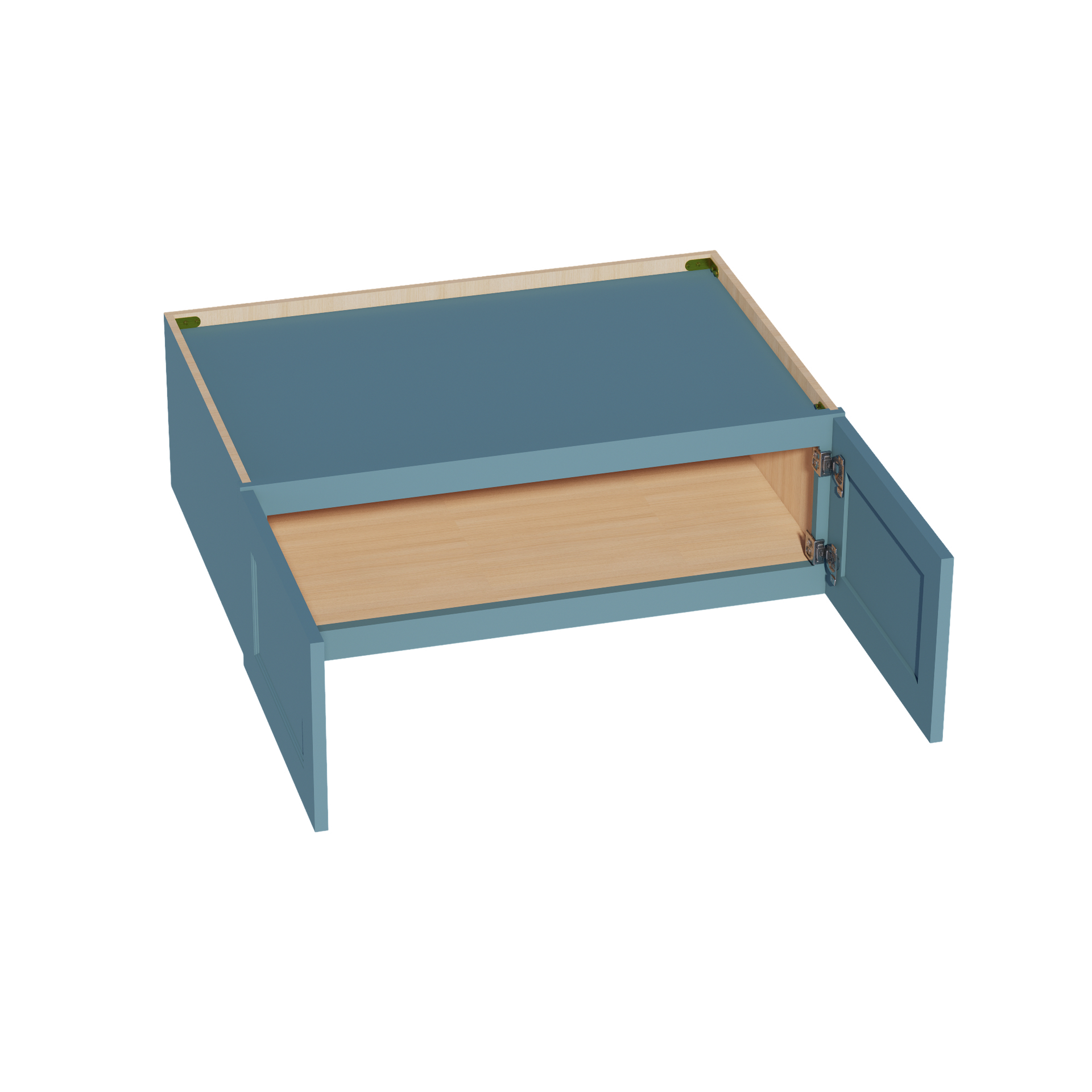 W361224-SG  Wall Cabinet 2 Doors & 2 Shelves - Shaker Style - Green   36"W x 12"H x 24"D