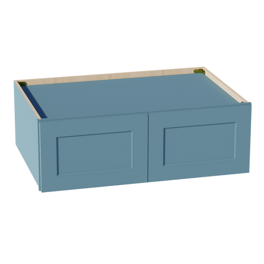 W361224-SG  Wall Cabinet 2 Doors & 2 Shelves - Shaker Style - Green   36"W x 12"H x 24"D