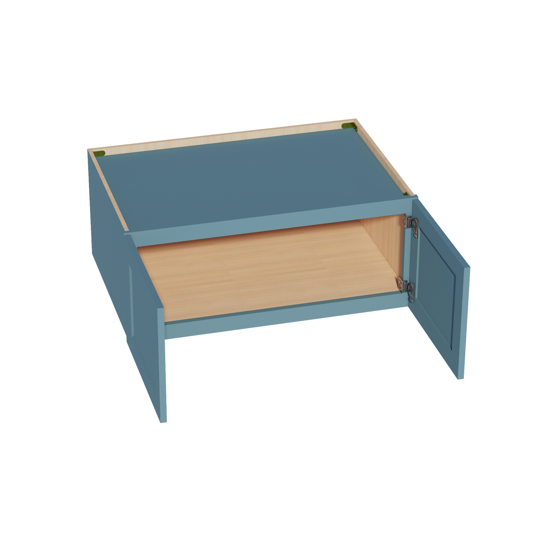 W361524-SG  Wall Cabinet 2 Doors & 2 Shelves - Shaker Style - Green   36"W x 15"H x 24"D