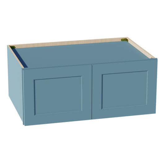 W361524-SG  Wall Cabinet 2 Doors & 2 Shelves - Shaker Style - Green   36"W x 15"H x 24"D