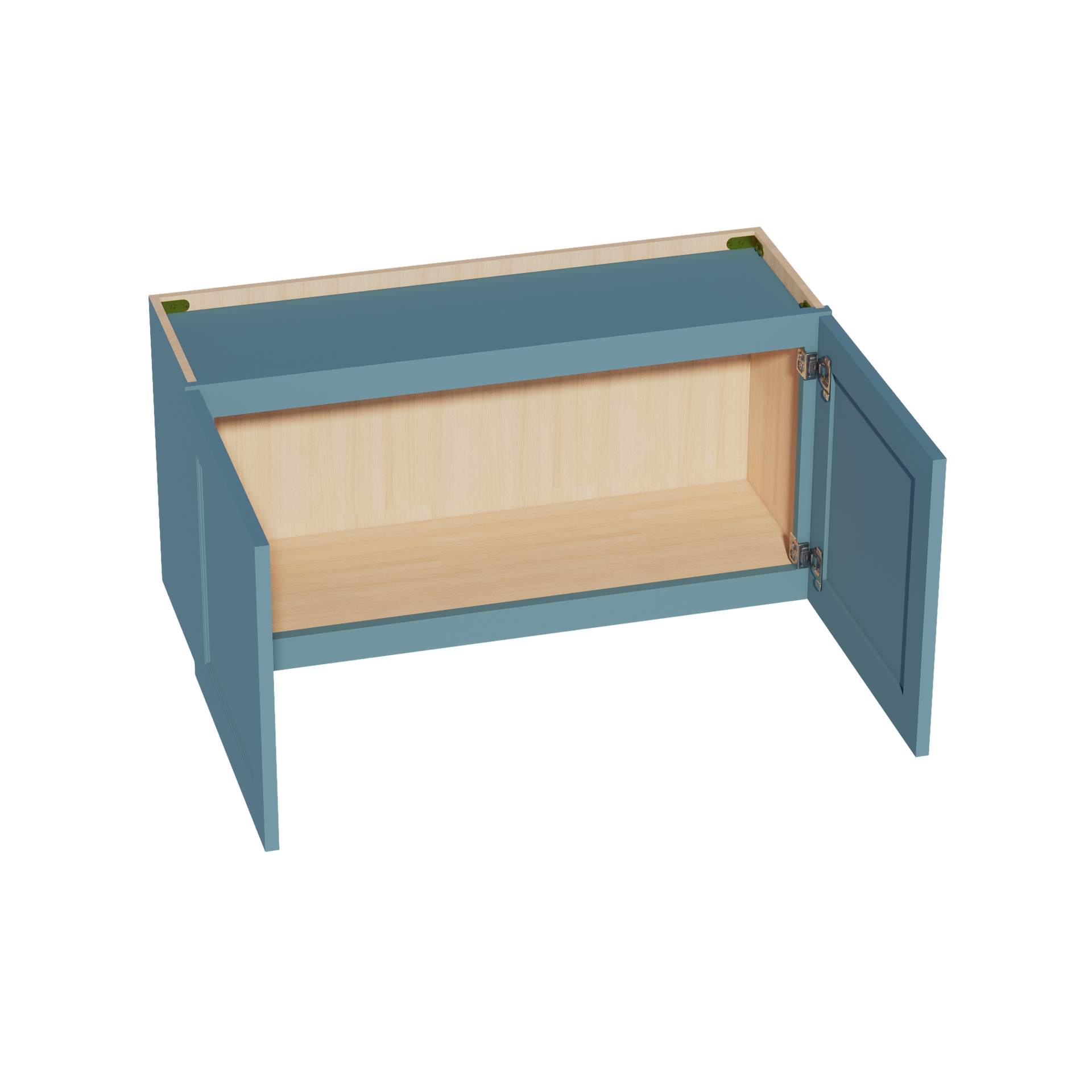 W3618-SG  Wall Cabinet 2 Doors & 2 Shelves - Shaker Style - Green   36"W x 18"H x 12"D
