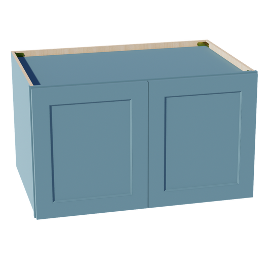 W362124-SG  Wall Cabinet 2 Doors & 2 Shelves - Shaker Style - Green   36"W x 21"H x 24"D