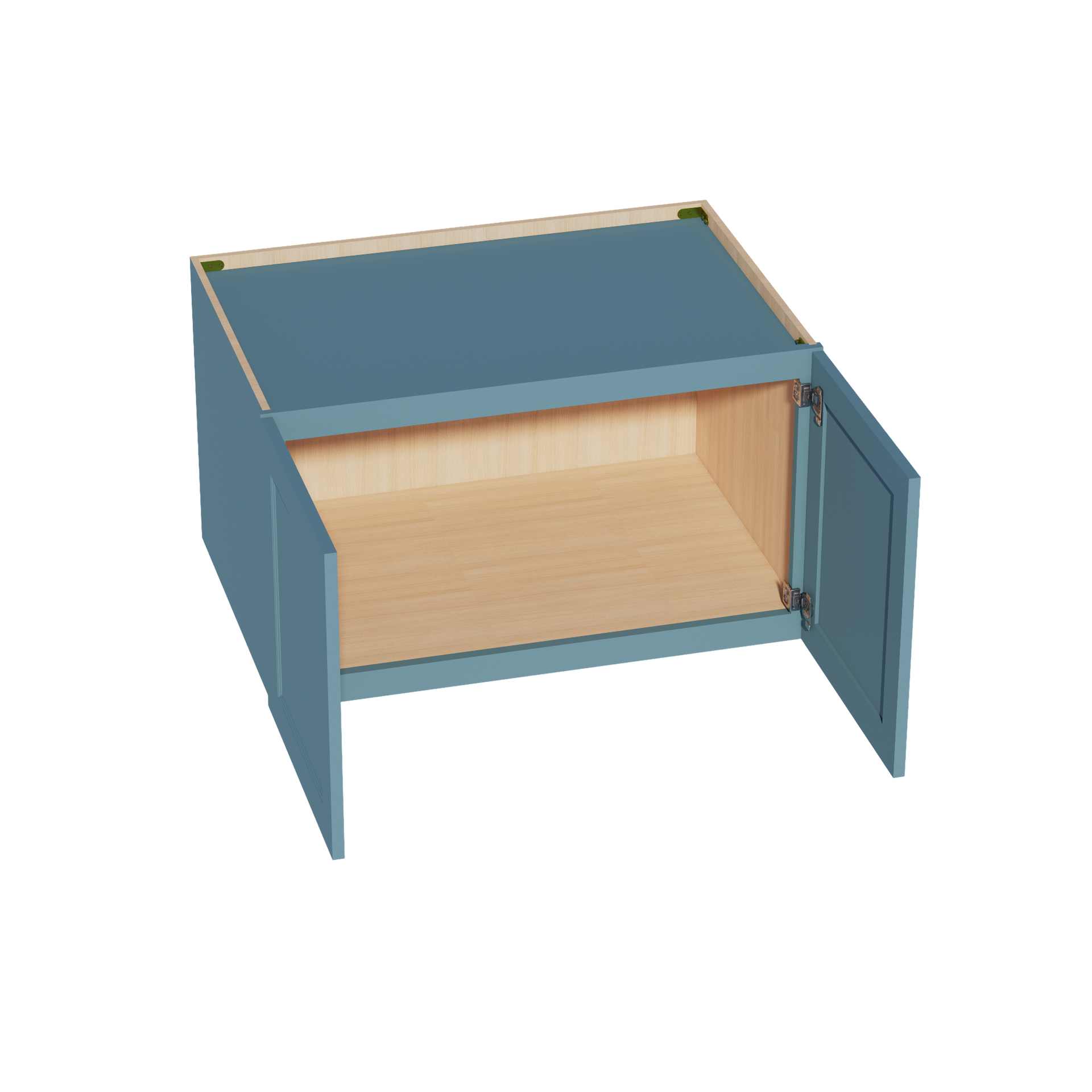 W362124-SG  Wall Cabinet 2 Doors & 2 Shelves - Shaker Style - Green   36"W x 21"H x 24"D