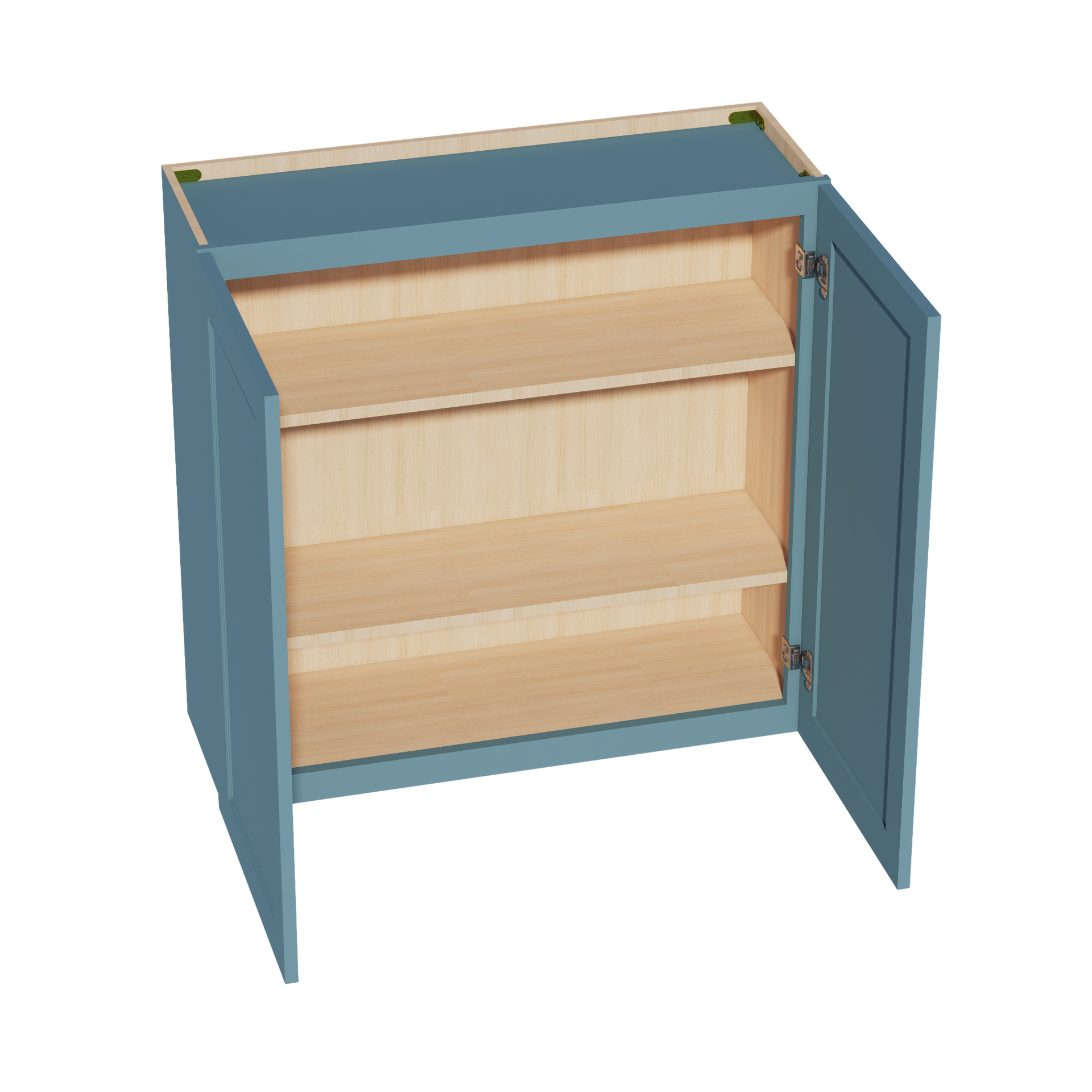 W3636-SG  Wall Cabinet 2 Doors & 2 Shelves - Shaker Style - Green   36"W x 36"H x 12"D