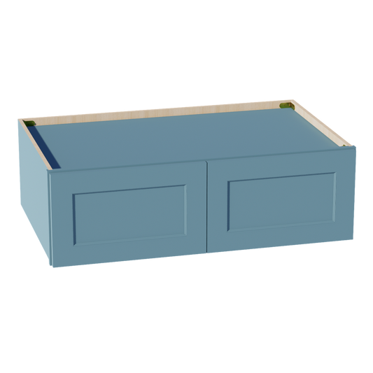 W391224-SG  Wall Cabinet 2 Doors & 2 Shelves - Shaker Style - Green   39"W x 12"H x 24"D
