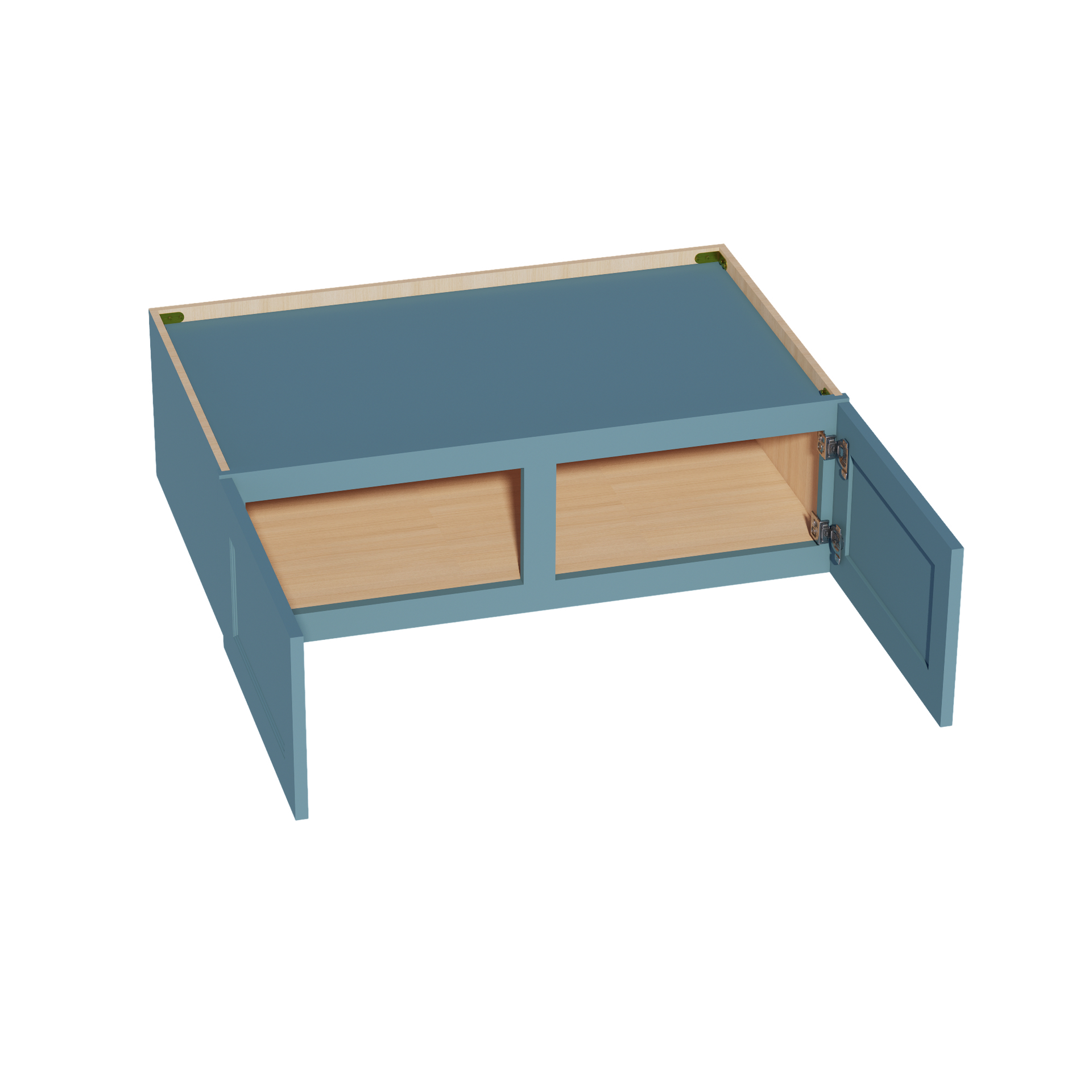 W391224-SG  Wall Cabinet 2 Doors & 2 Shelves - Shaker Style - Green   39"W x 12"H x 24"D
