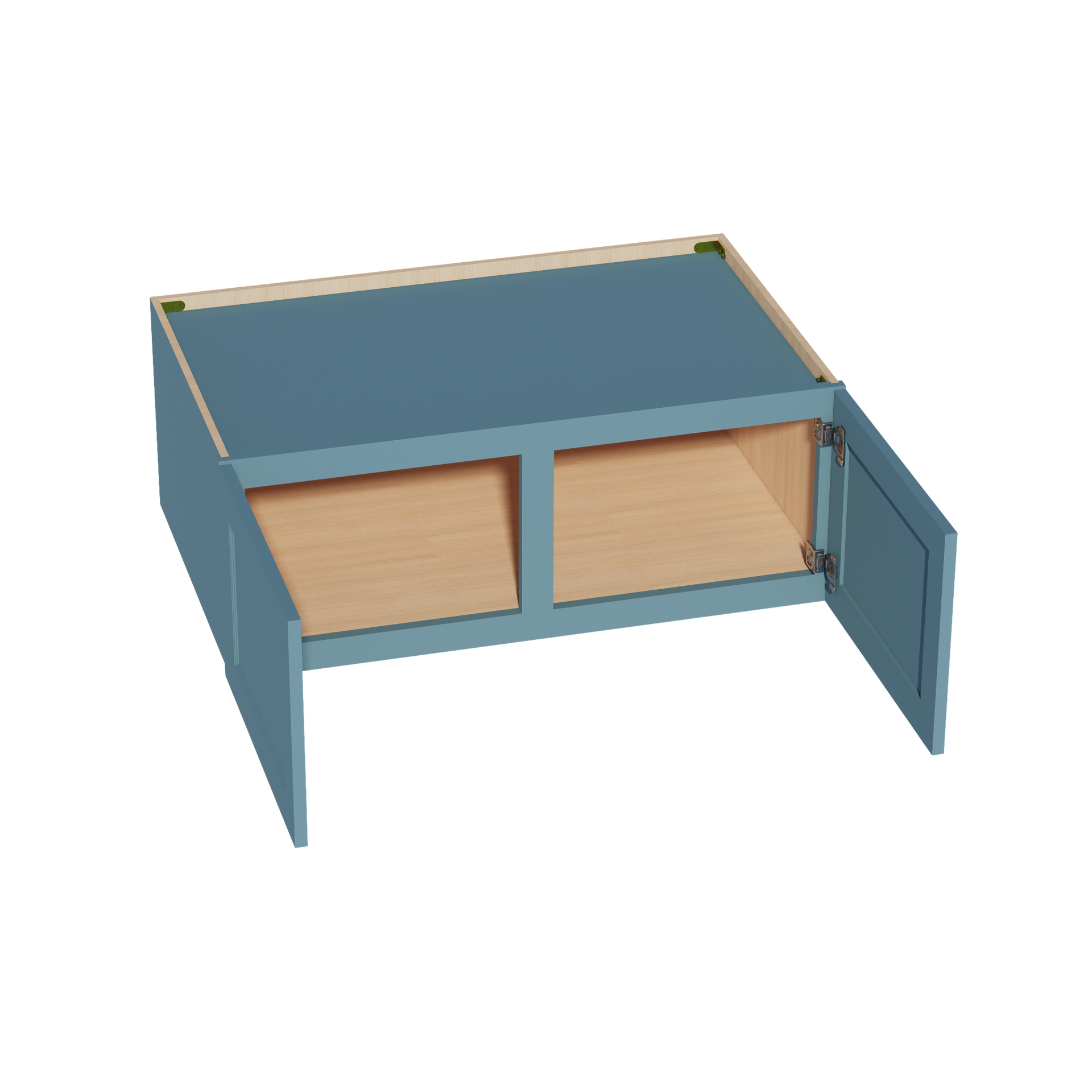 W391524-SG  Wall Cabinet 2 Doors & 2 Shelves - Shaker Style - Green   39"W x 15"H x 24"D