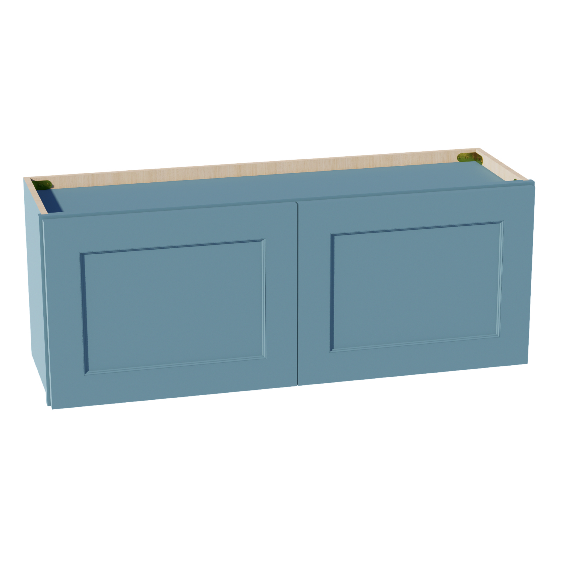 W3915-SG  Wall Cabinet 2 Doors & 2 Shelves - Shaker Style - Green   39"W x 15"H x 12"D