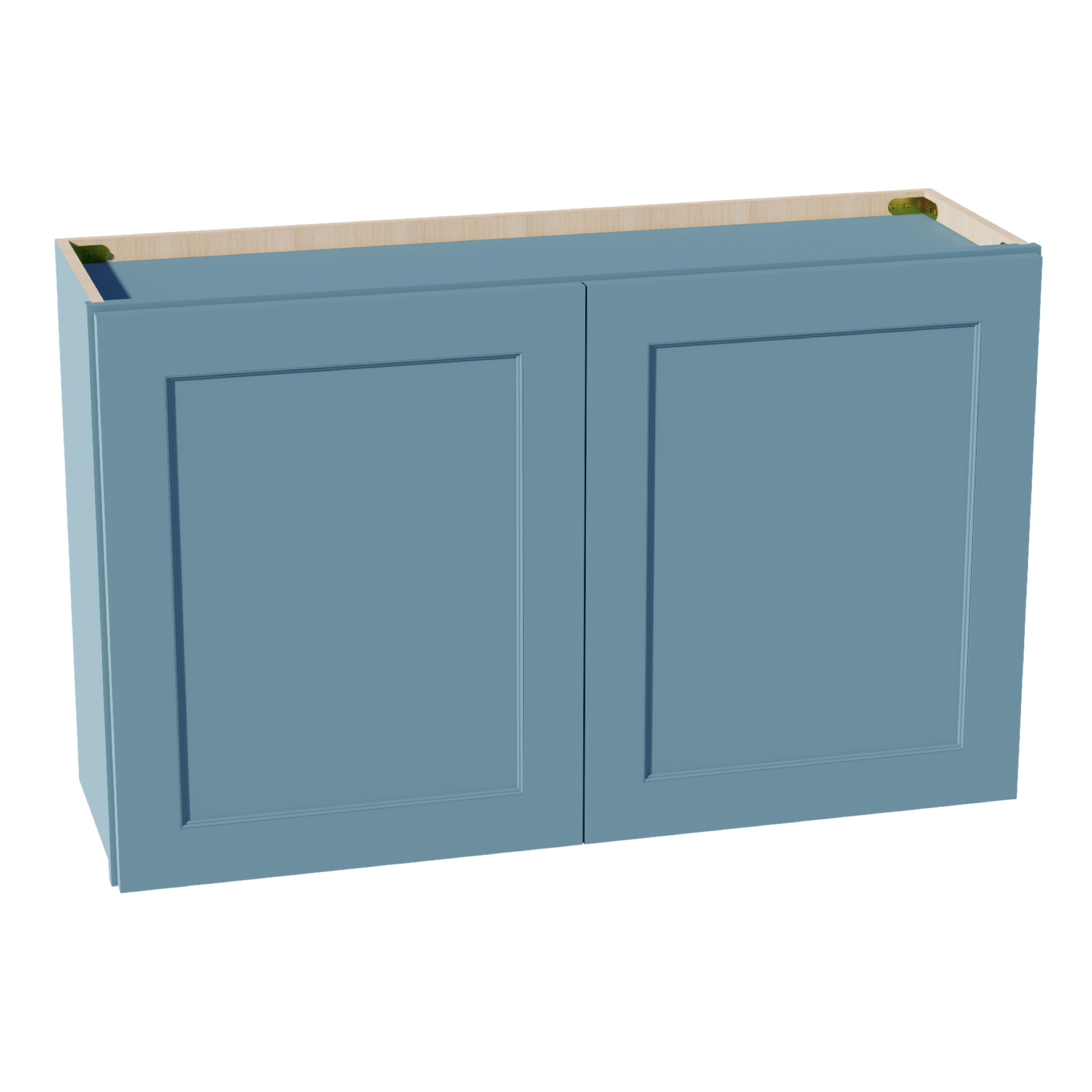 W3924-SG  Wall Cabinet 2 Doors & 2 Shelves - Shaker Style - Green   39"W x 24"H x 12"D