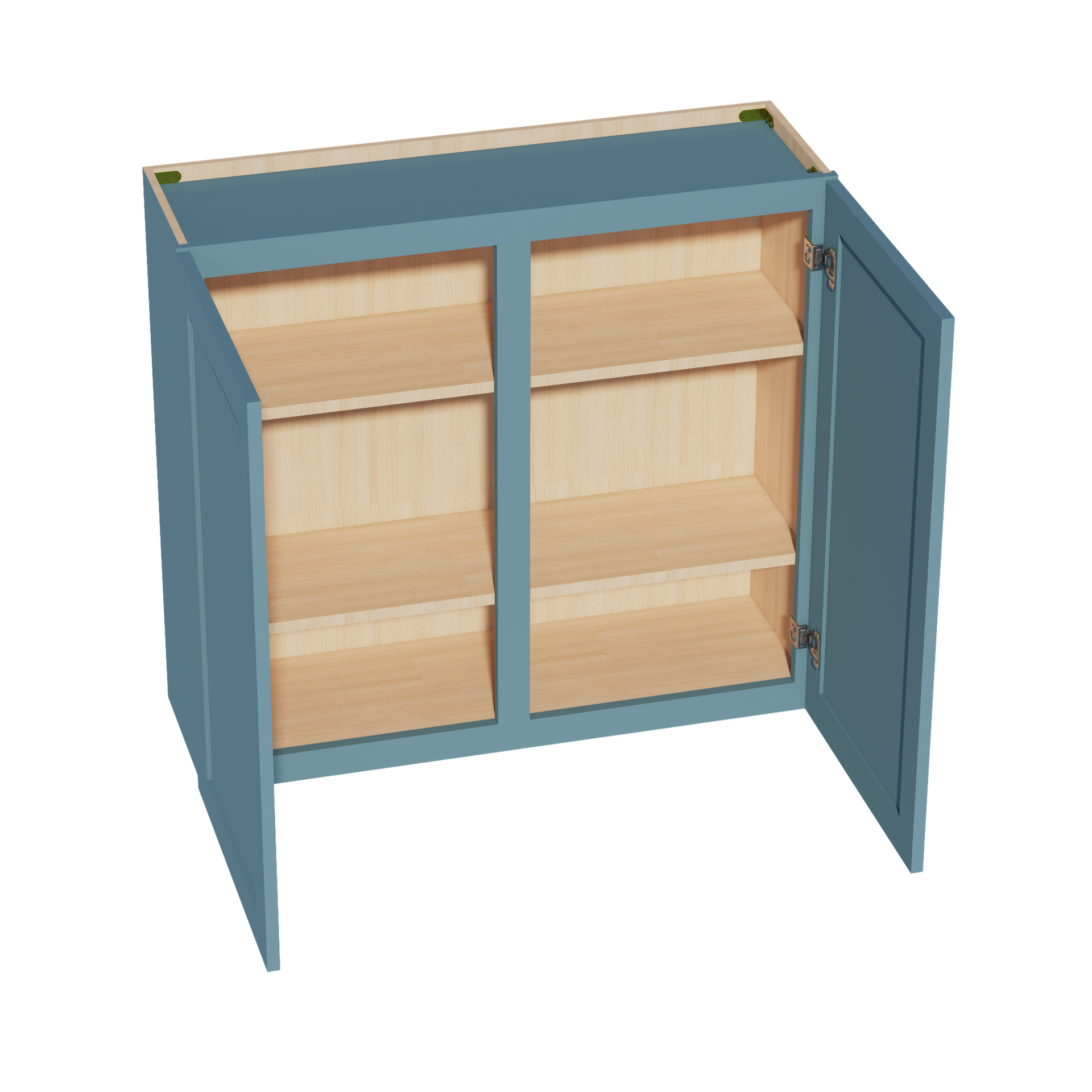 W3936-SG  Wall Cabinet 2 Doors & 2 Shelves - Shaker Style - Green   39"W x 36"H x 12"D