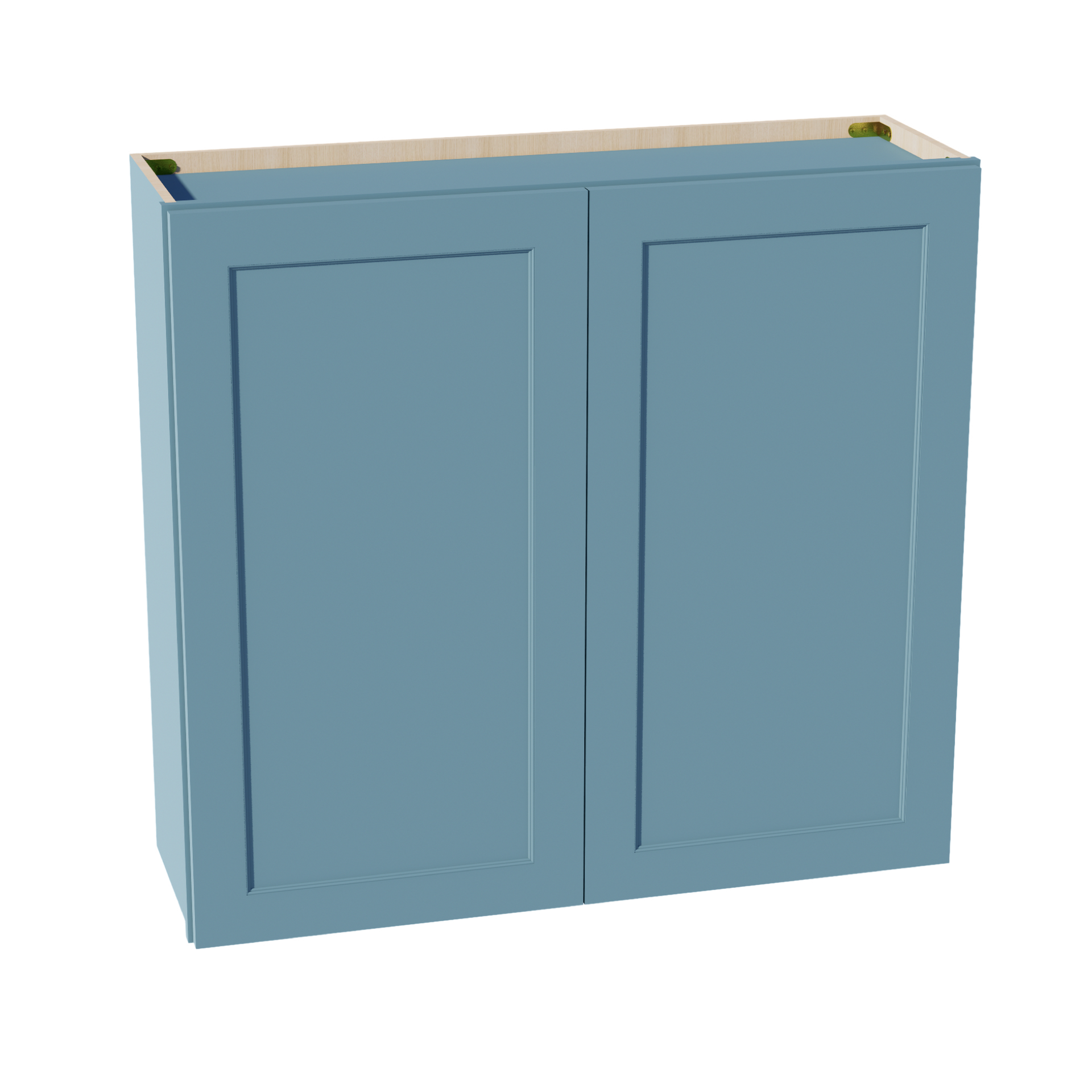 W3936-SG  Wall Cabinet 2 Doors & 2 Shelves - Shaker Style - Green   39"W x 36"H x 12"D