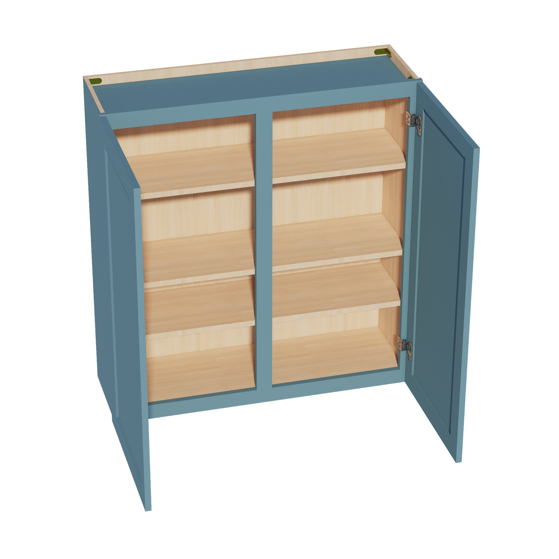 W3942-SG  Wall Cabinet 2 Doors & 2 Shelves - Shaker Style - Green   39"W x 36"H x 12"D