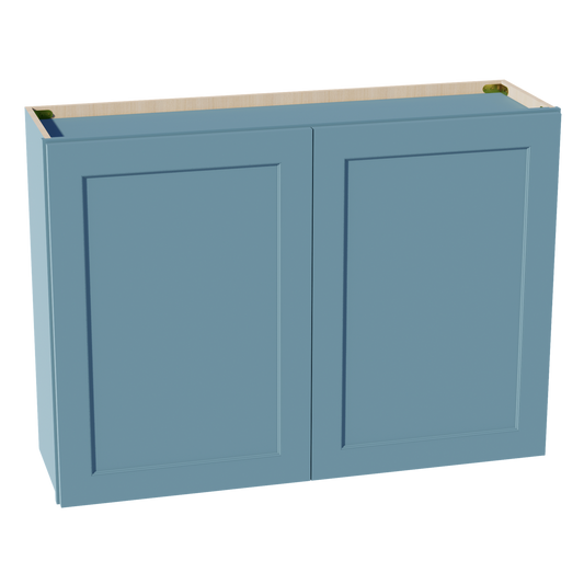 W4230-SG  Wall Cabinet 2 Doors & 2 Shelves - Shaker Style - Green   42"W x 30"H x 12"D