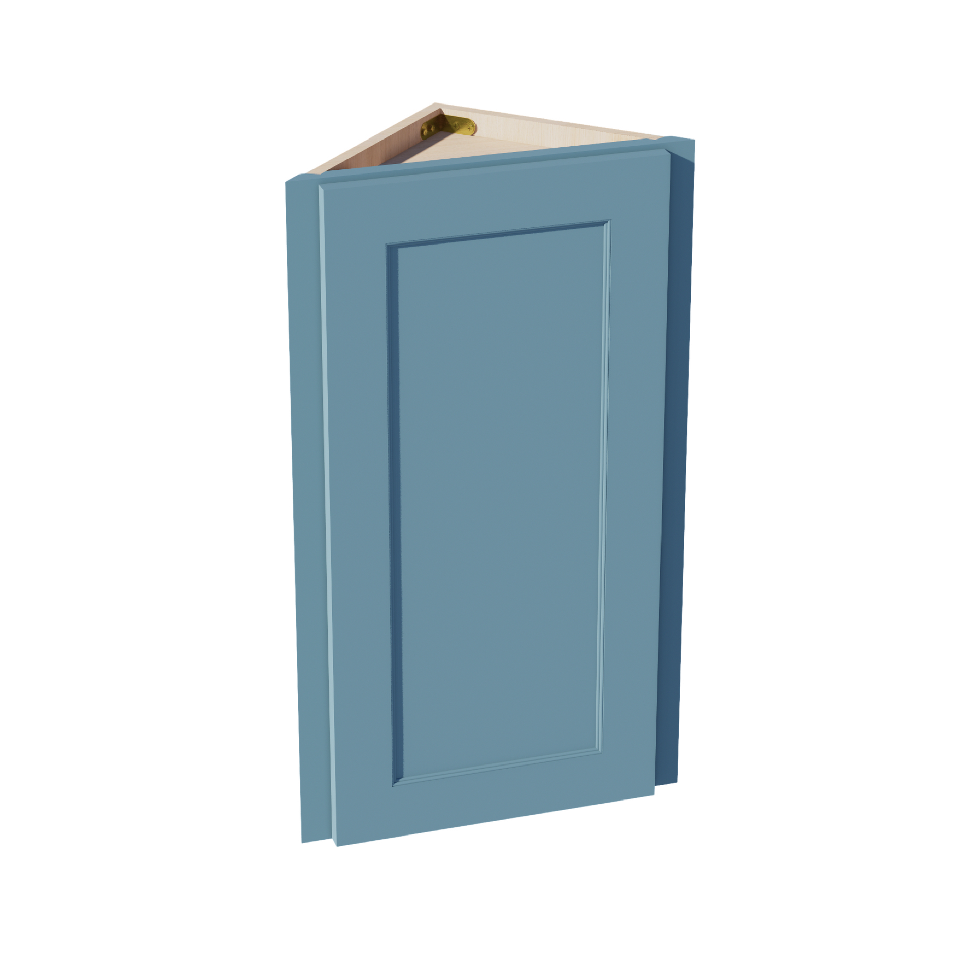 WAE1230-SG  Wall Angle End Cabinet 1 Door & 2 Shelves - Shaker Style - Green   12"W x 30"H x 12"D