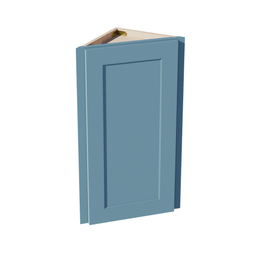 WAE1230-SG  Wall Angle End Cabinet 1 Door & 2 Shelves - Shaker Style - Green   12"W x 30"H x 12"D