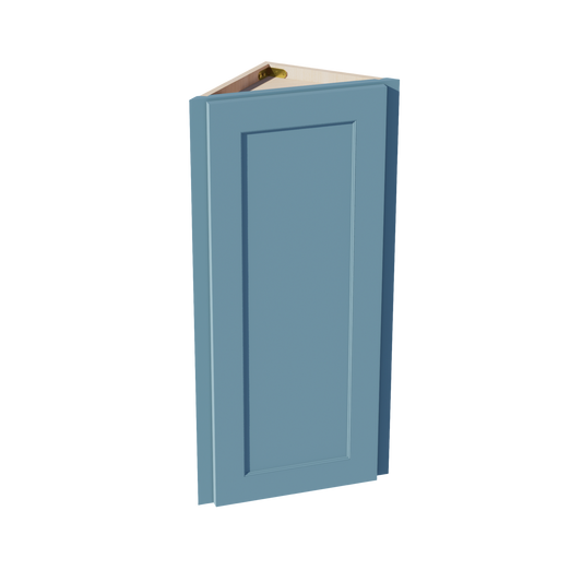 WAE1236-SG  Wall Angle End Cabinet 1 Door & 2 Shelves - Shaker Style - Green   12"W x 36"H x 12"D