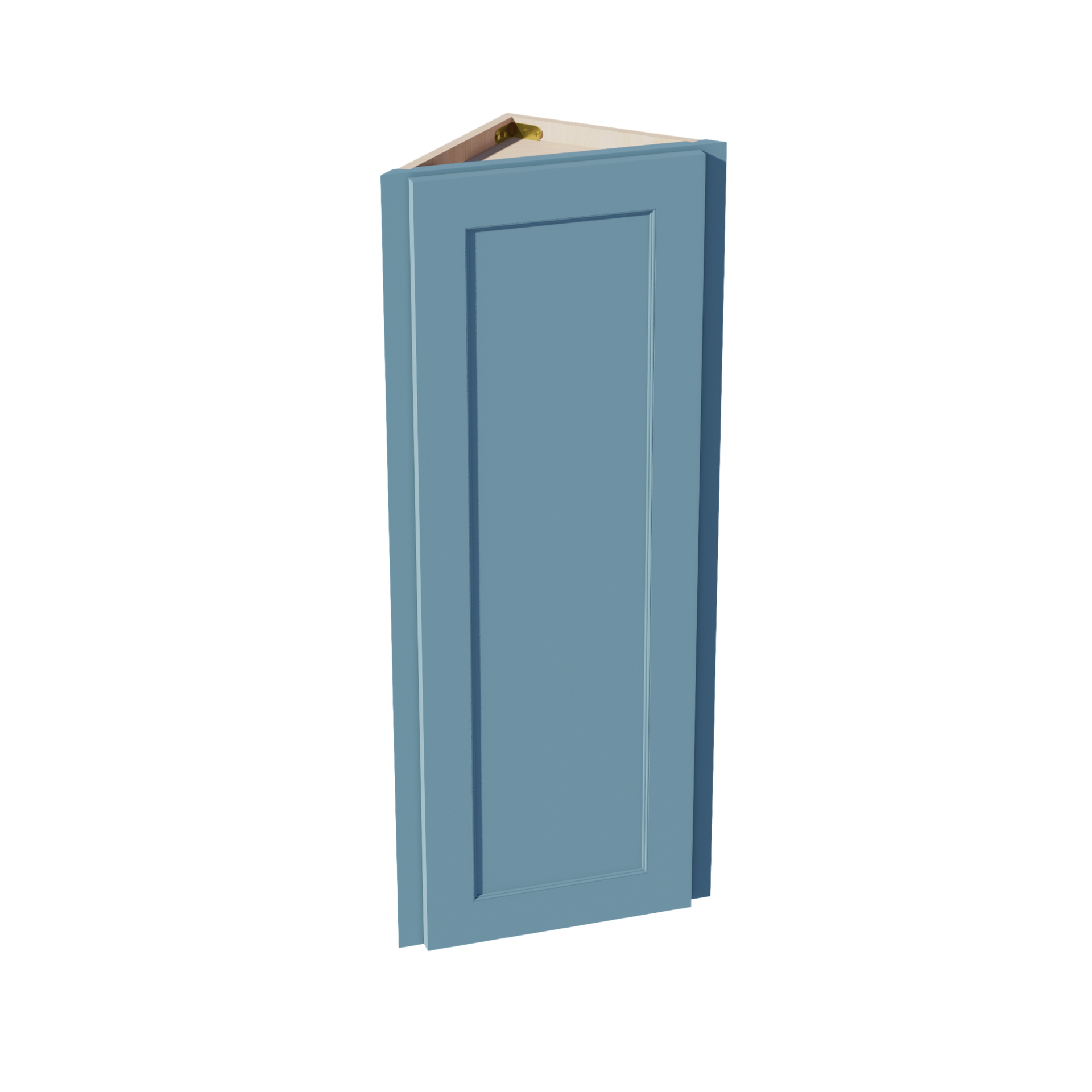 WAE1242-SG  Wall Angle End Cabinet 1 Door & 2 Shelves - Shaker Style - Green   12"W x 42"H x 12"D