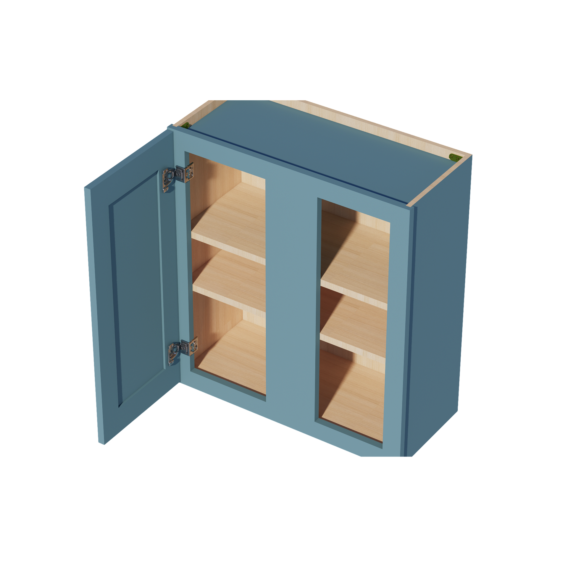 WBC2730-SG  Wall Blind Corner Cabinet 1 Door & 2 Shelves - Shaker Style - Green   27"W x 30"H x 12"D