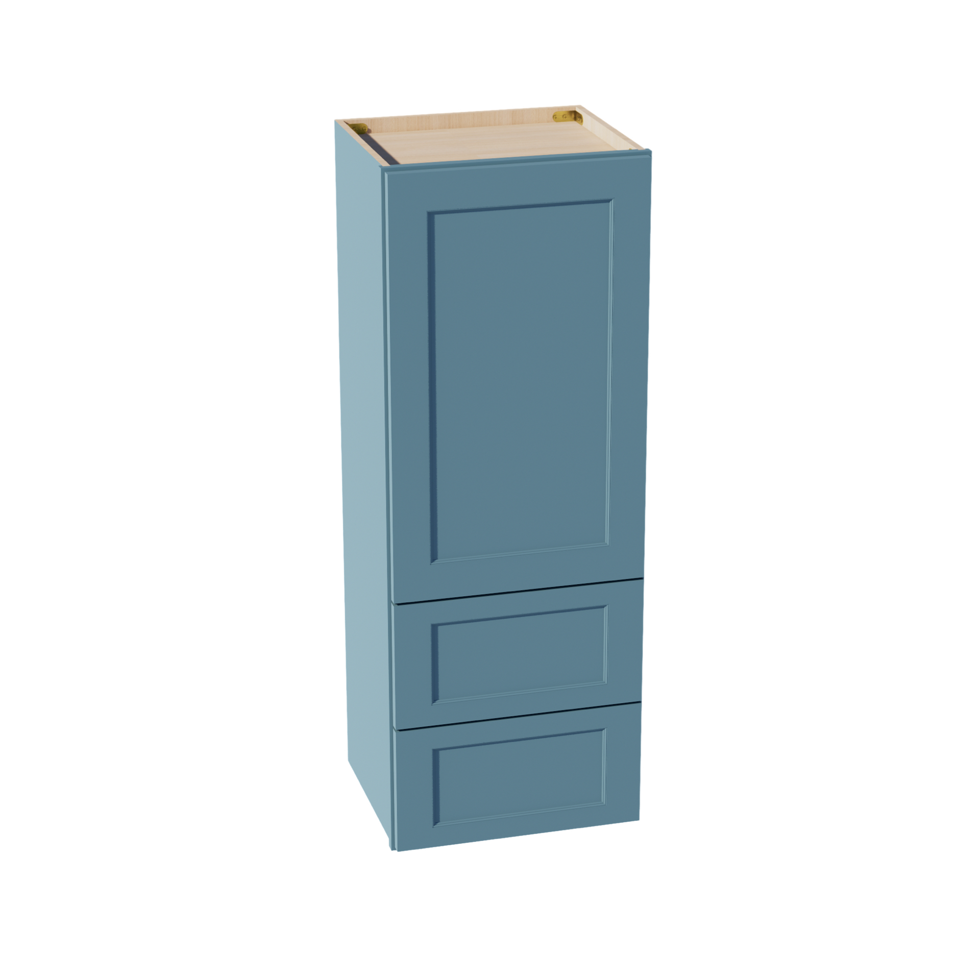 WD1848-SG  Diagonal Wall Corner Cabinet 1 Door & 2 Shelves - Shaker Style - Green   18'W x 48"H x 15"D