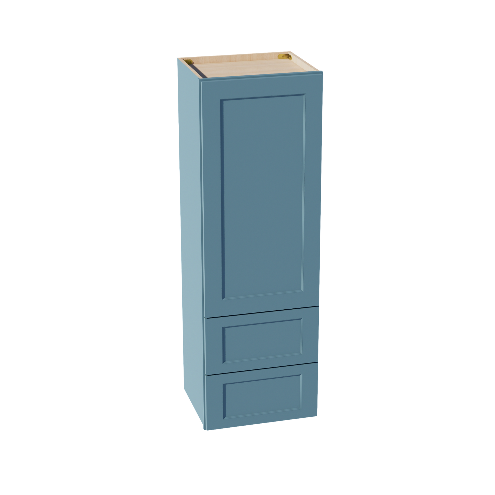 WD1854-SG  Diagonal Wall Corner Cabinet 1 Door & 2 Shelves - Shaker Style - Green   18'W x 54"H x 15"D